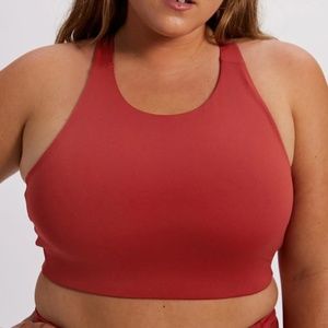 Girlfriend Collective Milo Racerback Bra in Lava Size S